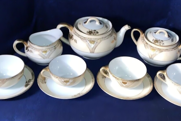 Antiques Tea Set Noritake China 5478 Rose Gold