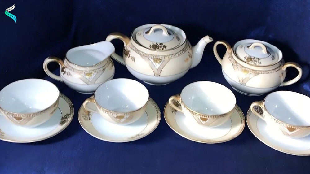 Antiques Tea Set Noritake China 5478 Rose Gold