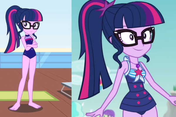 MLP Sci Twi Swimsuit Hat Fanart