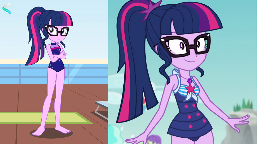 MLP Sci Twi Swimsuit Hat Fanart