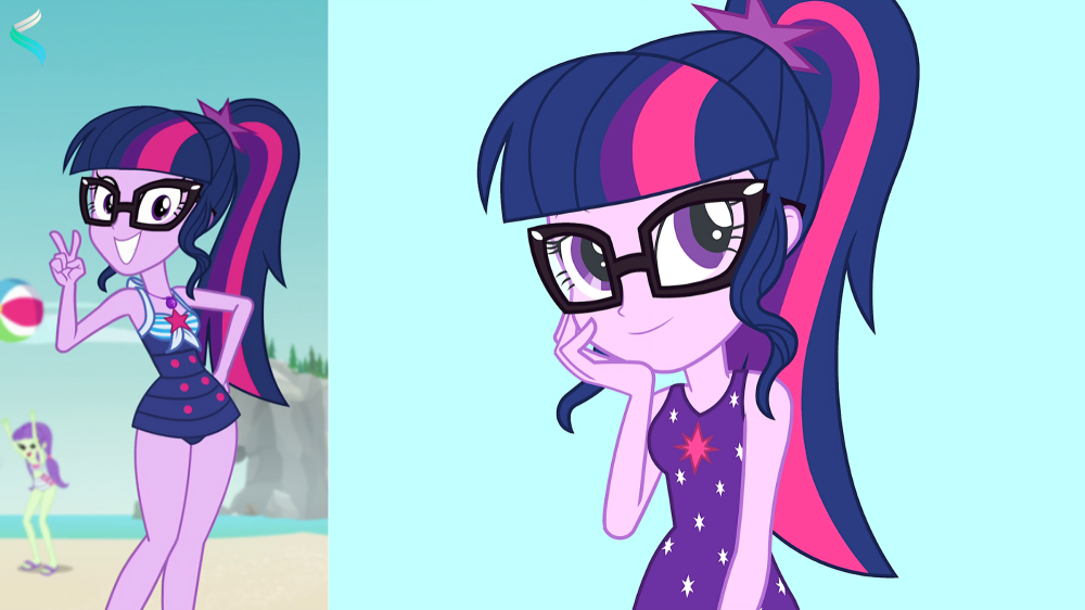 MLP Sci Twi Swimsuit Hat Fanart